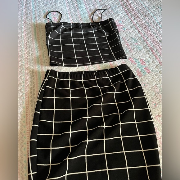 SHEIN Other - SHEIN white and black two piece set